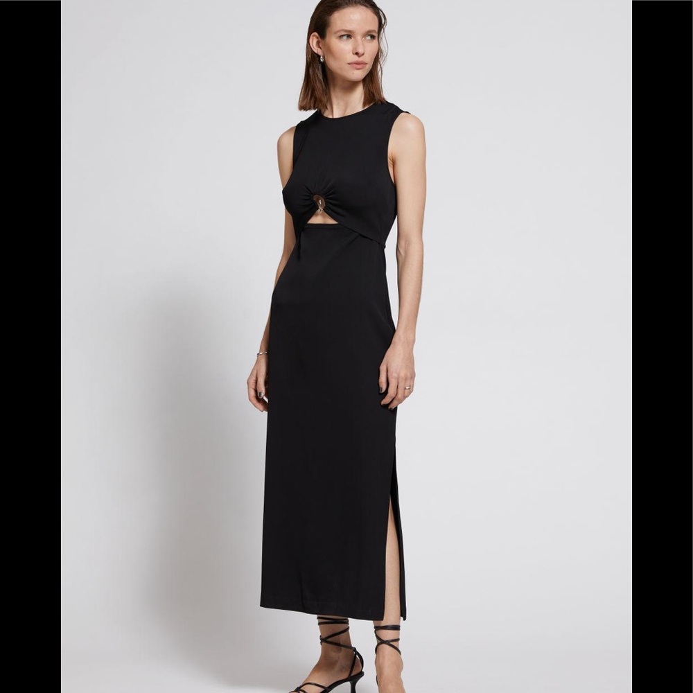 & Other Stories black dress with metal hook detail size 6. Sold out online